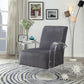 Charcoal Clear Acrylic Upholstery Acrylic Accent Chair By Homeroots | Accent Chairs | Modishstore - 2