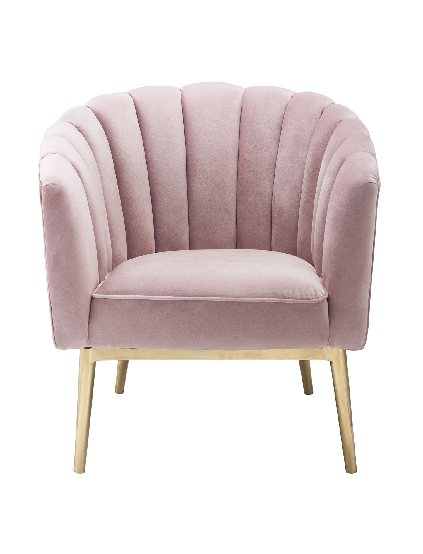 31' X 32' X 34' Pink Velvet Gold Upholstery Wood Accent Chair By Homeroots | Accent Chairs | Modishstore
