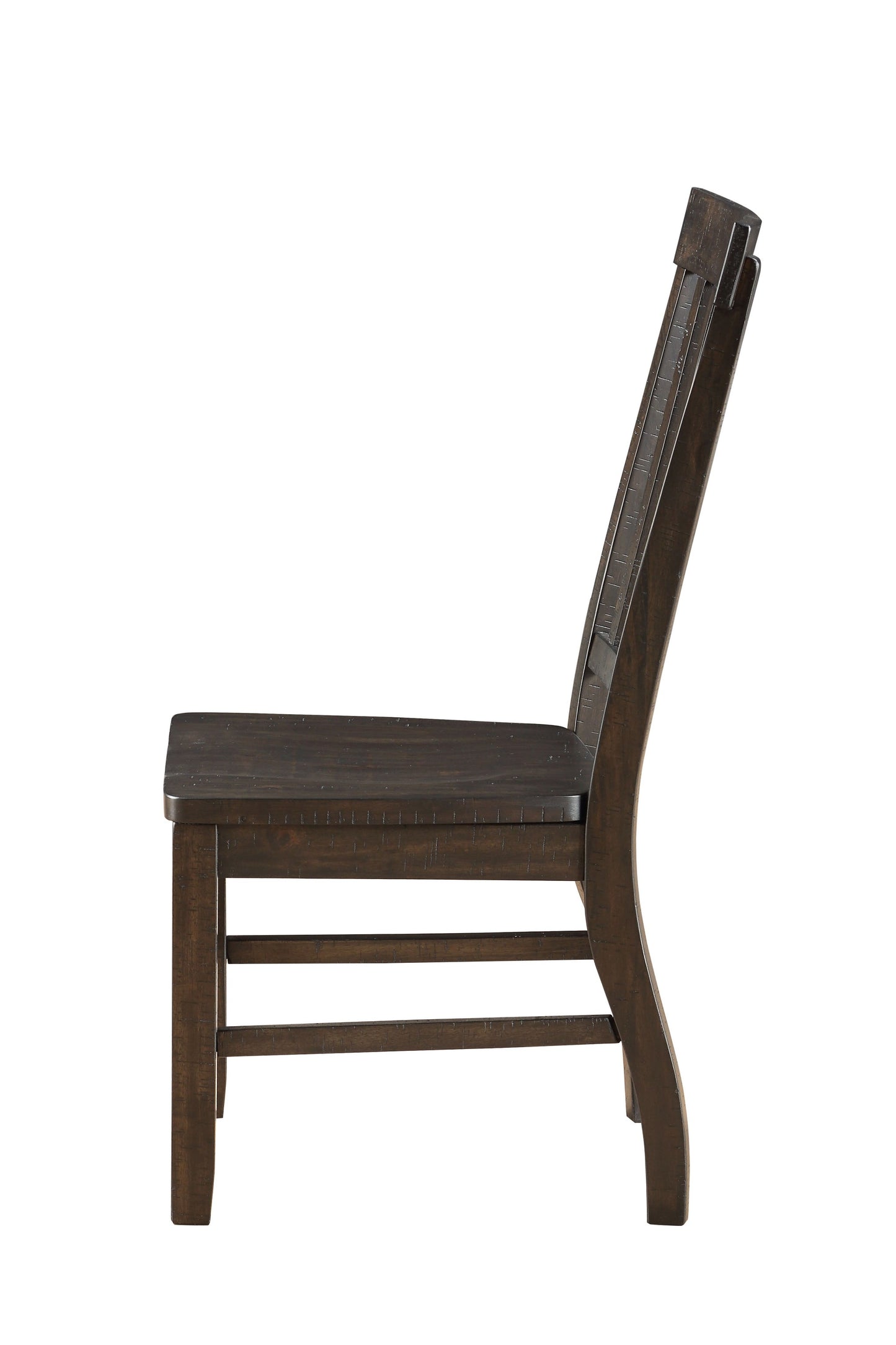 Rustic Walnut Wood Side Chair Set Of 2 By Homeroots | Dining Chairs | Modishstore - 3