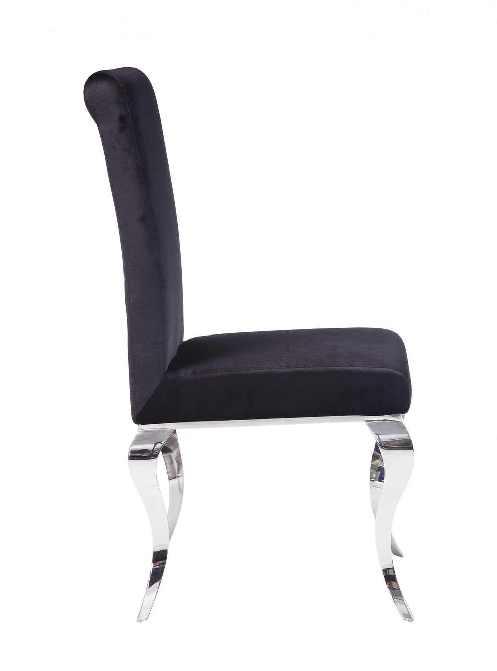 Fabric Stainless Steel Upholstered Seat Side Chair Set By Homeroots - 347318 | Dining Chairs | Modishstore - 2