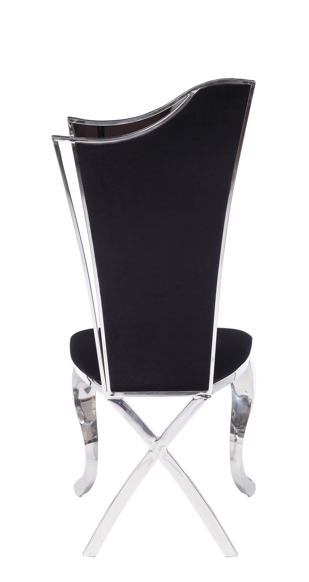 Fabric Stainless Steel Upholstered Seat Side Chair Set By Homeroots - 347321 | Dining Chairs | Modishstore - 2
