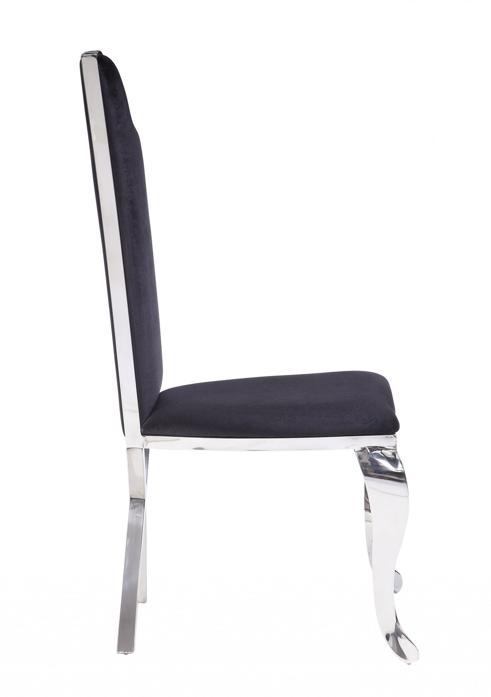 Fabric Stainless Steel Upholstered Seat Side Chair Set By Homeroots - 347321 | Dining Chairs | Modishstore - 3