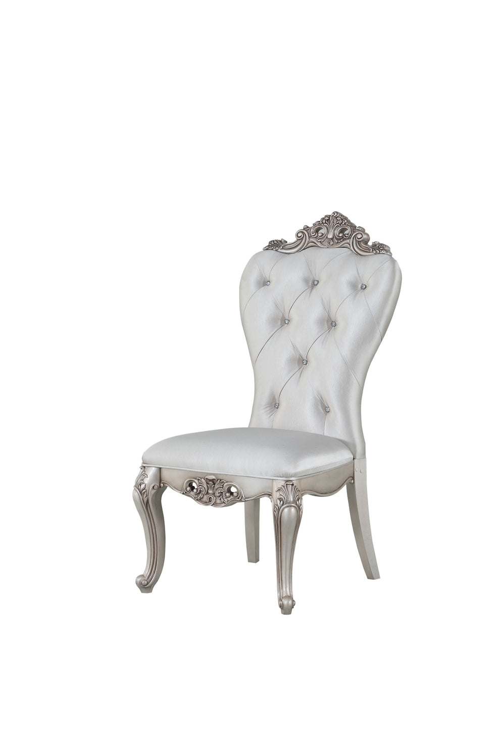 Set Of 2 Antique White And Cream Voguish Dining Chair By Homeroots | Dining Chairs | Modishstore - 2