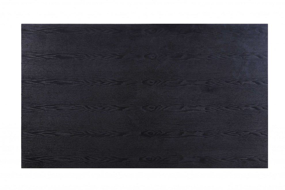 Black Wood Led Glass Dining Table By Homeroots | Dining Tables | Modishstore - 2