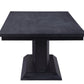 Black Wood Led Glass Dining Table By Homeroots | Dining Tables | Modishstore - 3