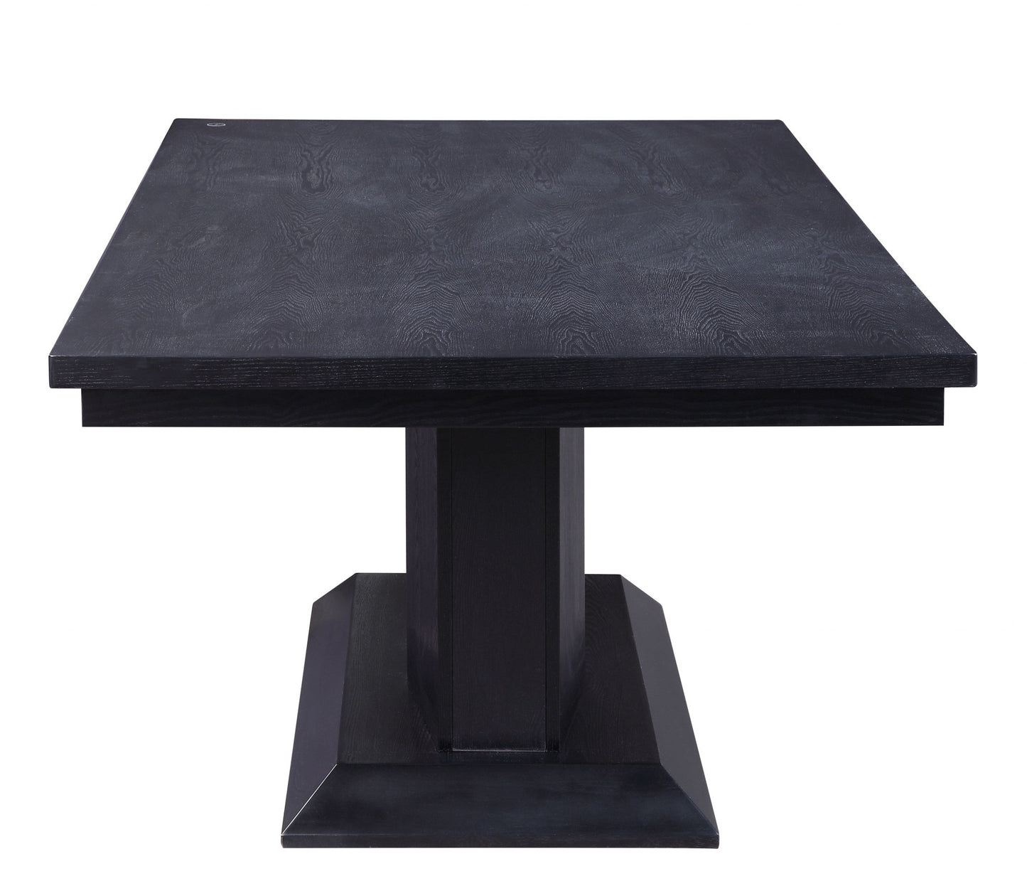 Black Wood Led Glass Dining Table By Homeroots | Dining Tables | Modishstore - 3