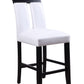 White Fau Leather Upholstered Seat And Black Wood Counter Height Chair Set Of 2 By Homeroots | Dining Chairs | Modishstore