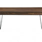 Walnut Black Metal Wood Dining Table By Homeroots | Dining Tables | Modishstore - 3