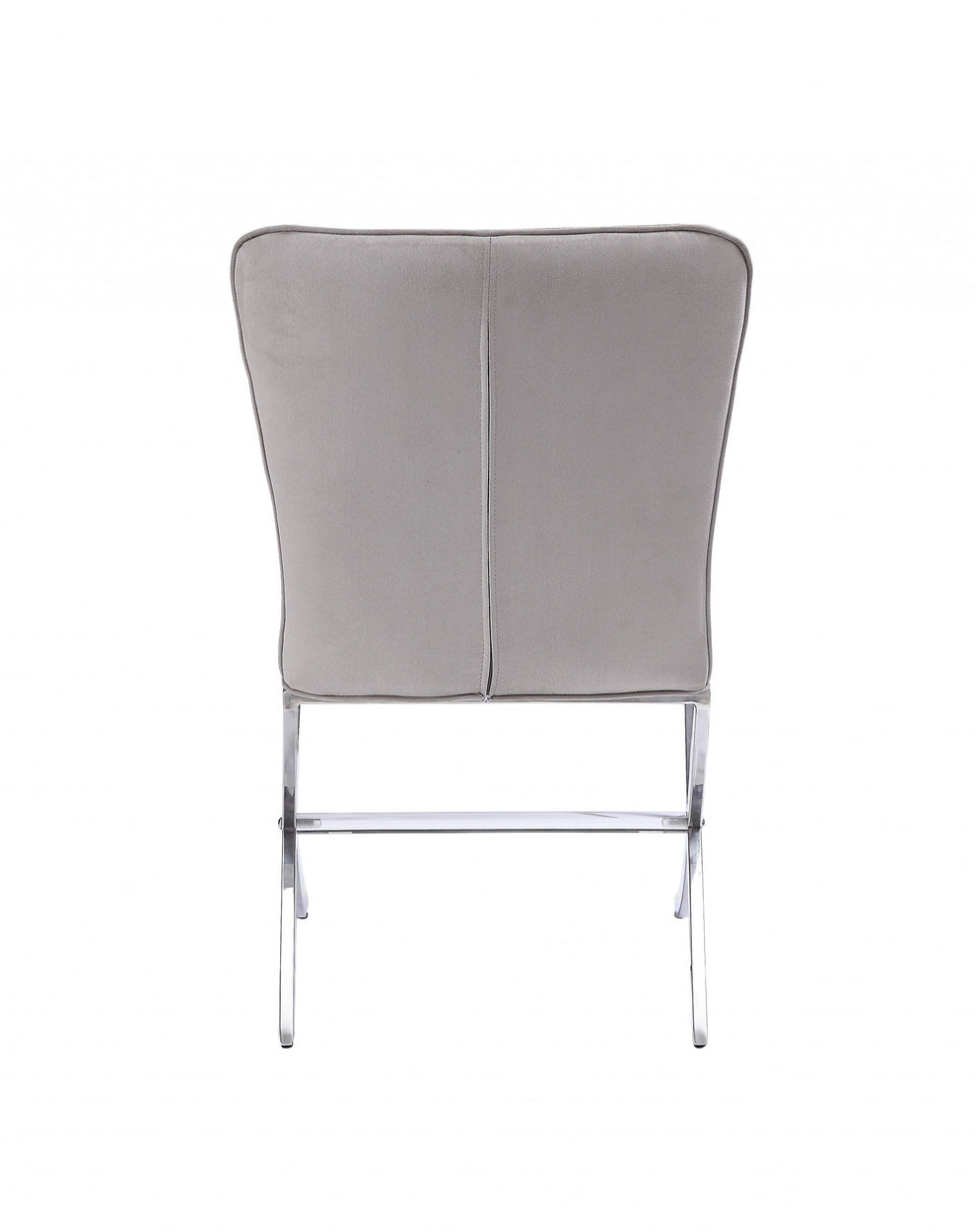 Velvet Chrome Metal Upholstered Seat Side Chair Set By Homeroots | Side Chairs | Modishstore - 2