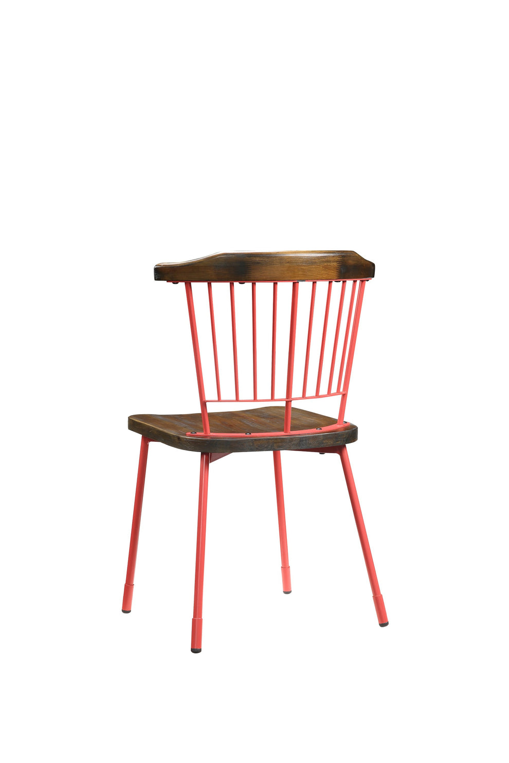 Brown Oak Wood And Black Metal Base Side Chair - Set Of 2 By Homeroots | Dining Chairs | Modishstore - 6