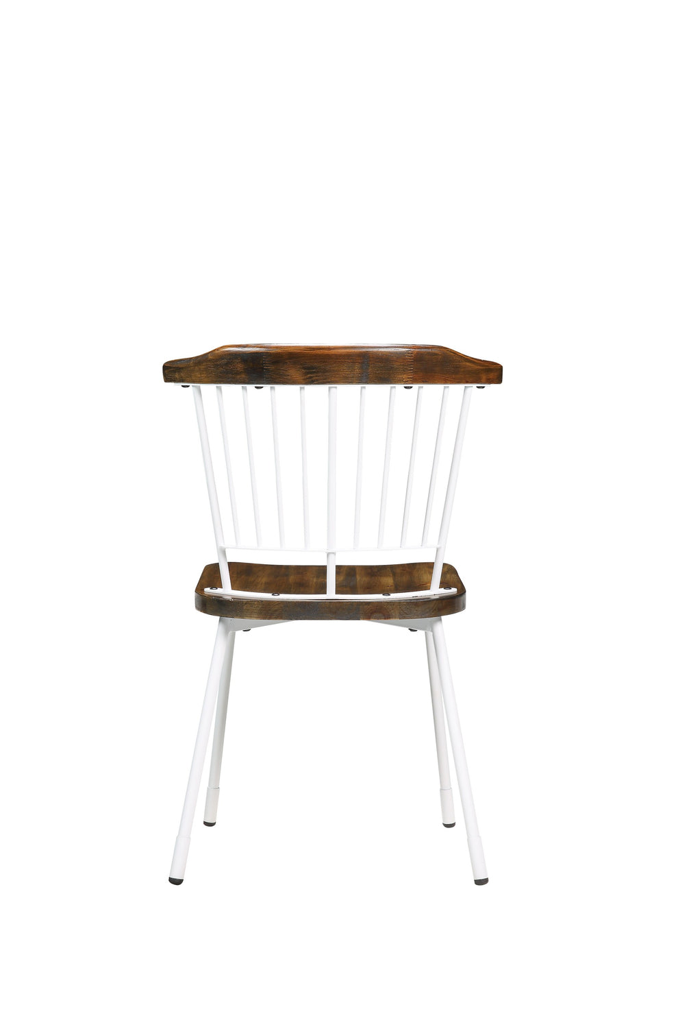 Brown Oak Wood And Black Metal Base Side Chair - Set Of 2 By Homeroots | Dining Chairs | Modishstore - 9