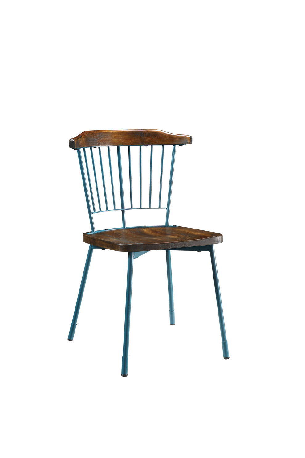 Brown Oak Wood And Black Metal Base Side Chair - Set Of 2 By Homeroots | Dining Chairs | Modishstore - 13