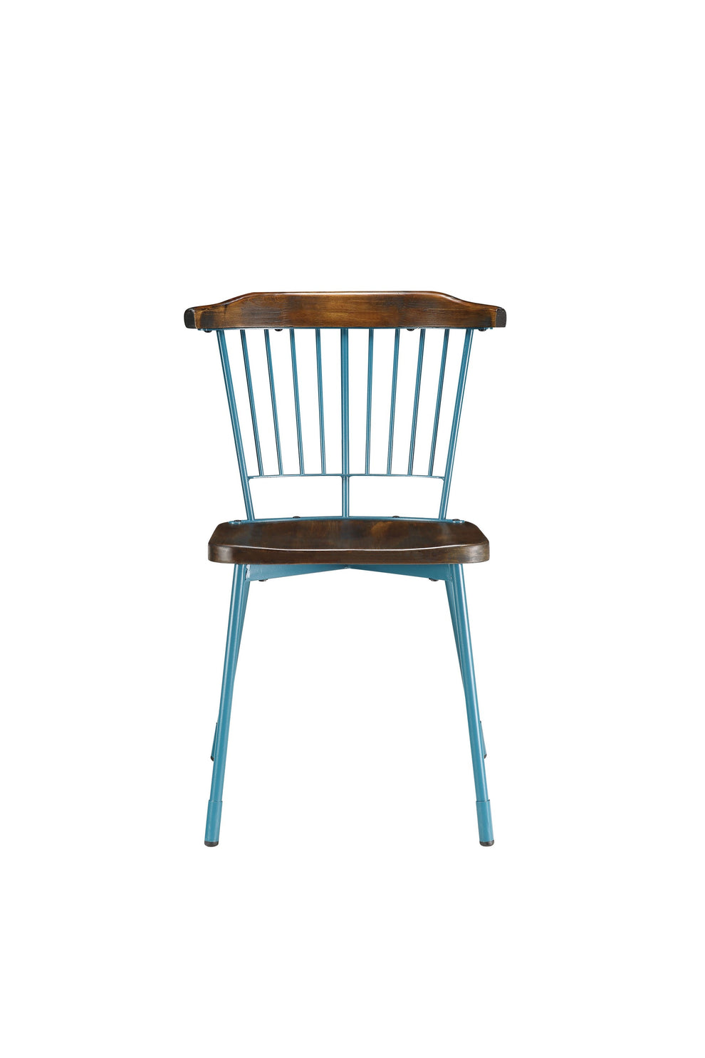 Brown Oak Wood And Black Metal Base Side Chair - Set Of 2 By Homeroots | Dining Chairs | Modishstore - 14