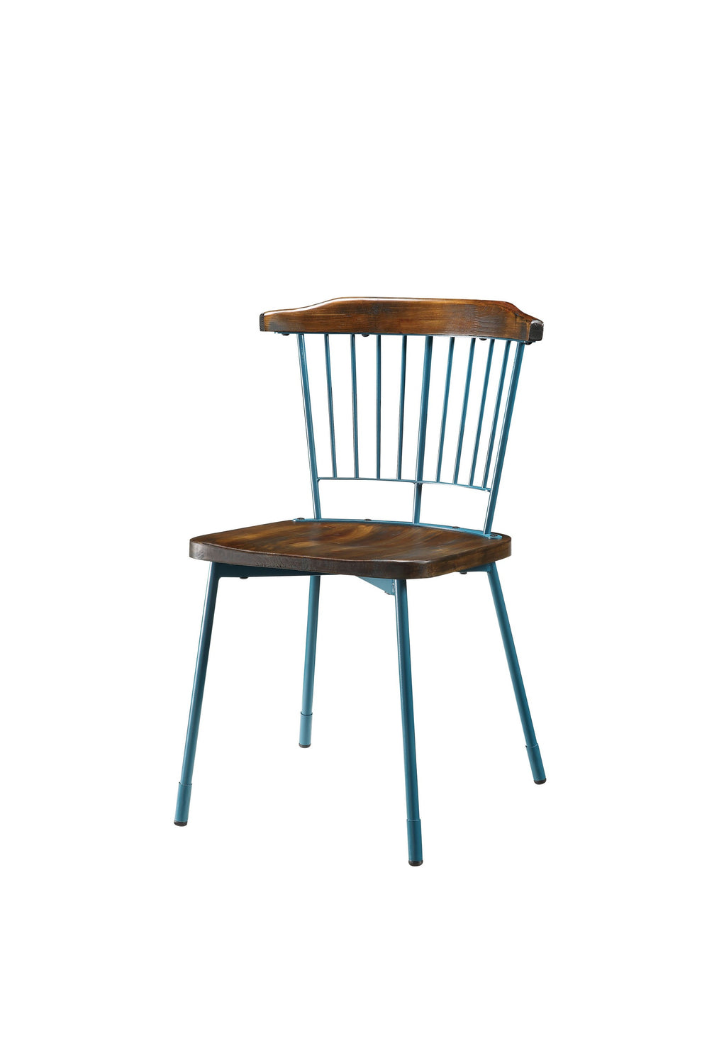 Brown Oak Wood And Black Metal Base Side Chair - Set Of 2 By Homeroots | Dining Chairs | Modishstore - 16