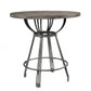 Gray Oak Gunmetal Metal Wood Pc Pk Counter Height Set By Homeroots | Bar Stools & Table | Modishstore - 2