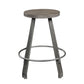 Gray Oak Gunmetal Metal Wood Pc Pk Counter Height Set By Homeroots | Bar Stools & Table | Modishstore - 3