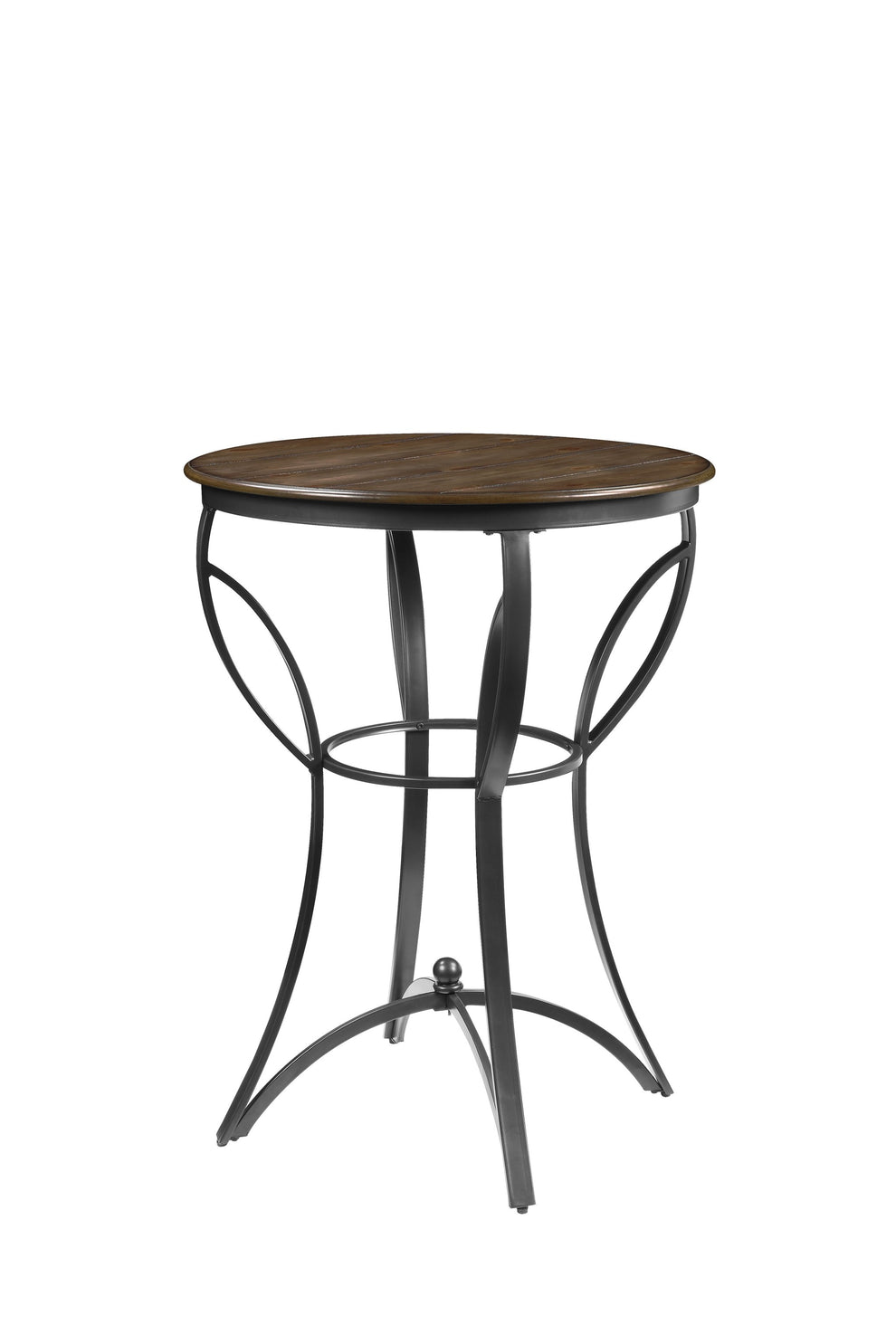 Walnut Sandy Black Metal Wood 3Pc Pk Bar Set By Homeroots | Bar Stools & Table | Modishstore - 2