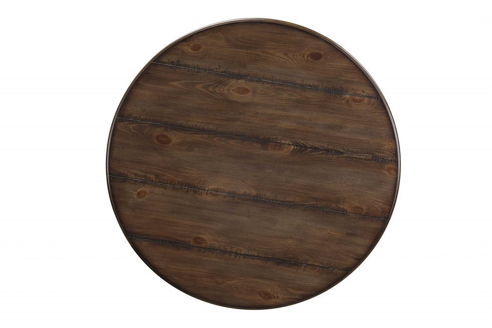 Walnut Sandy Black Metal Wood 3Pc Pk Bar Set By Homeroots | Bar Stools & Table | Modishstore - 3
