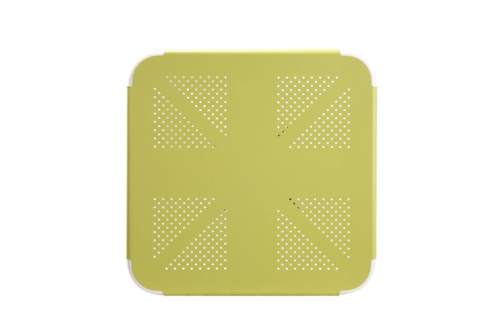 Yellow White Metal Folding Table By Homeroots | TV Tray Tables | Modishstore - 2