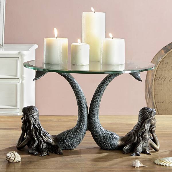 Mermaid Duet Table Server/Candleholders By SPI Home | Candle Holders | Modishstore