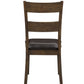 Fau Leather Upholstered And Dark Oak Wood Side Chair By Homeroots | Dining Chairs | Modishstore - 2