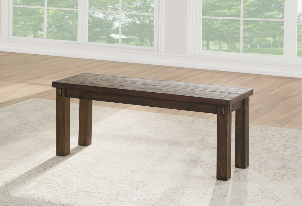Dark Oak Wood Bench By Homeroots | Benches | Modishstore - 2