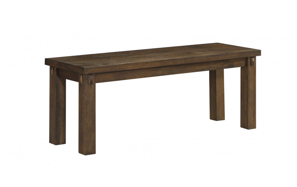 Dark Oak Wood Bench By Homeroots | Benches | Modishstore - 4
