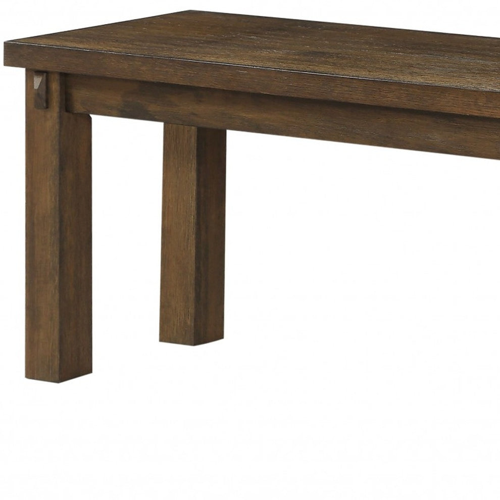 Dark Oak Wood Bench By Homeroots | Benches | Modishstore - 5