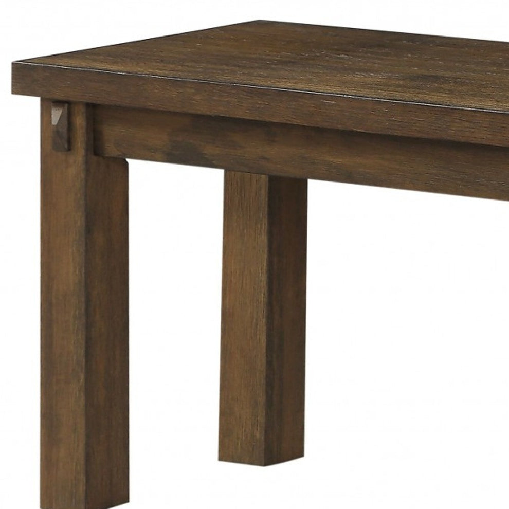Dark Oak Wood Bench By Homeroots | Benches | Modishstore - 6