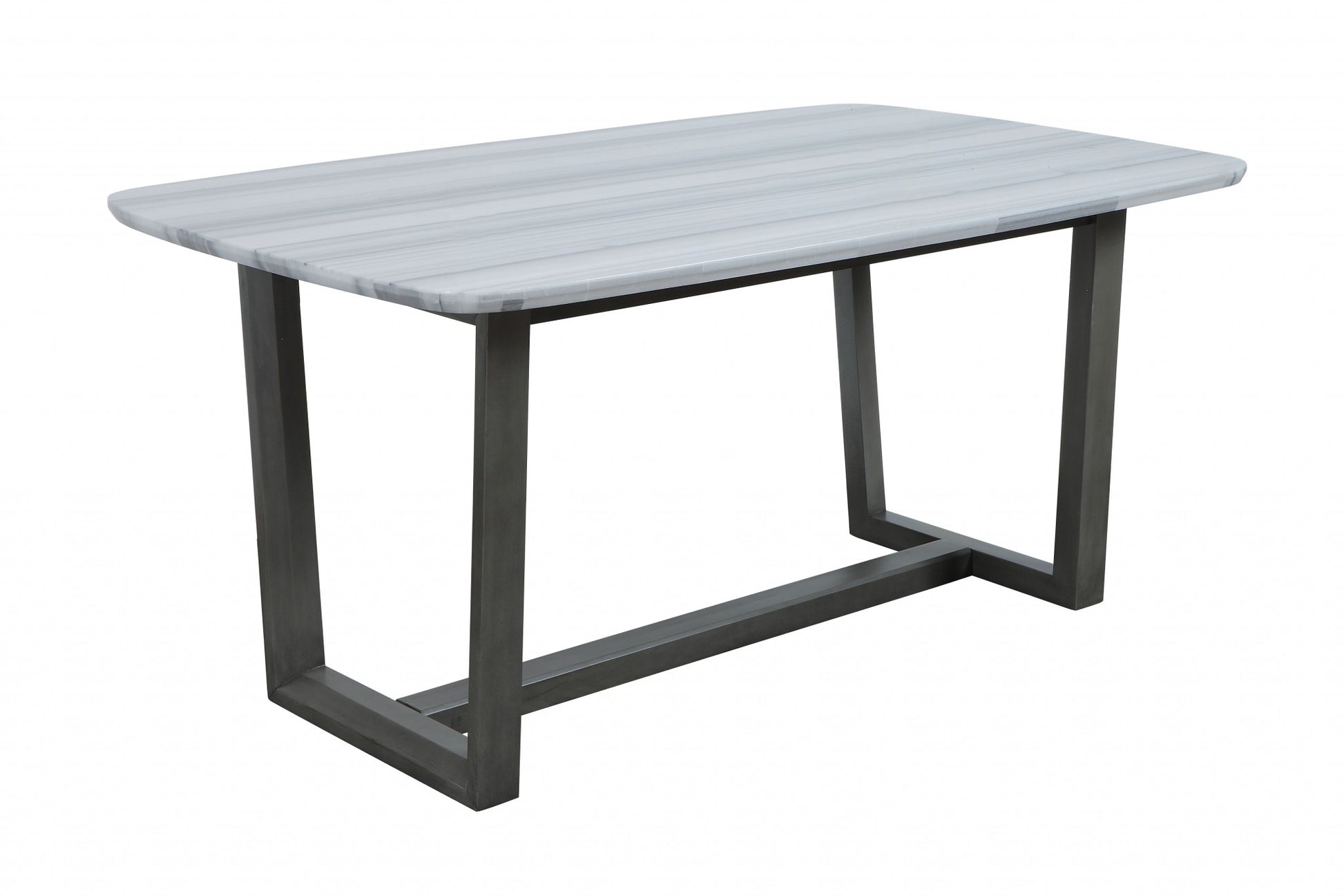Marble Gray Oak Wood Marble Dining Table By Homeroots | Dining Tables | Modishstore