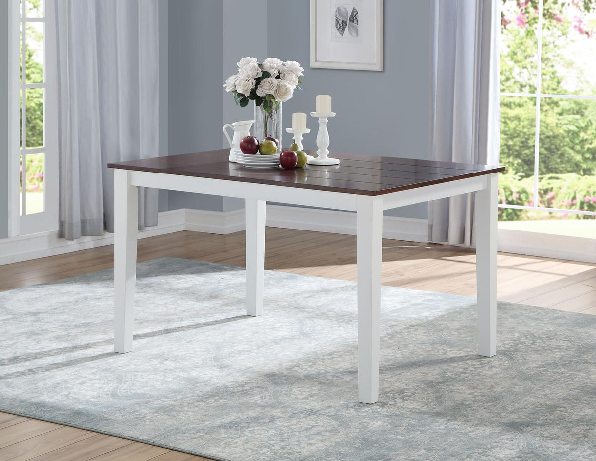 White Walnut Wood 5Pc Pk Dining Set By Homeroots | Dining Sets | Modishstore - 2