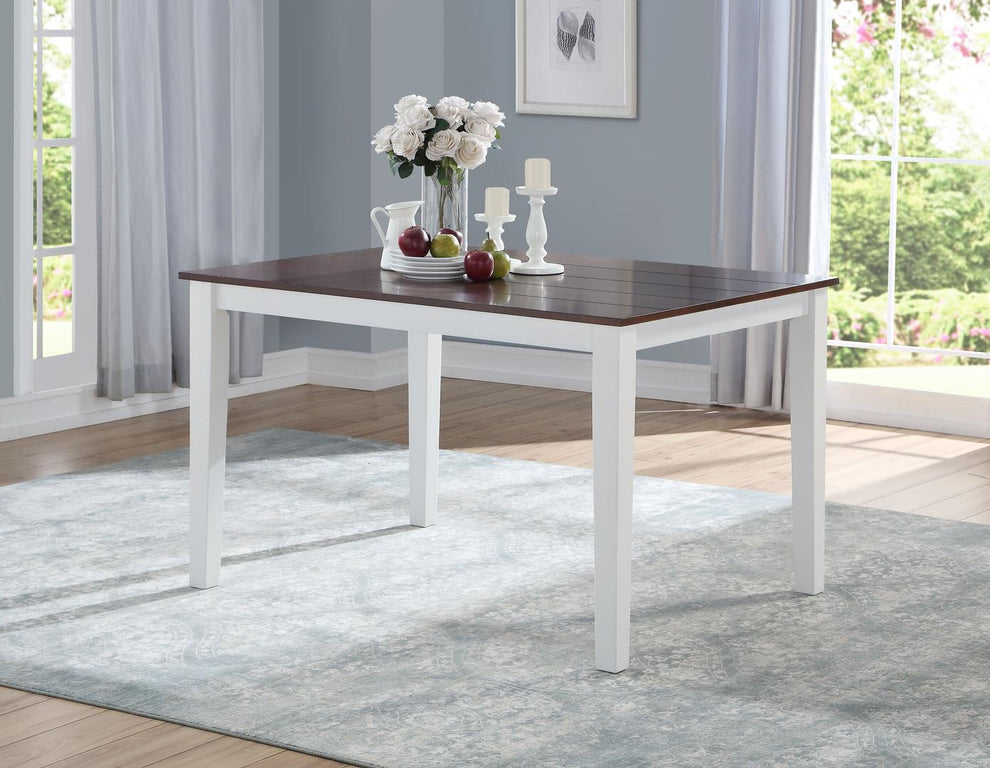 White Walnut Wood 5Pc Pk Dining Set By Homeroots | Dining Sets | Modishstore - 2