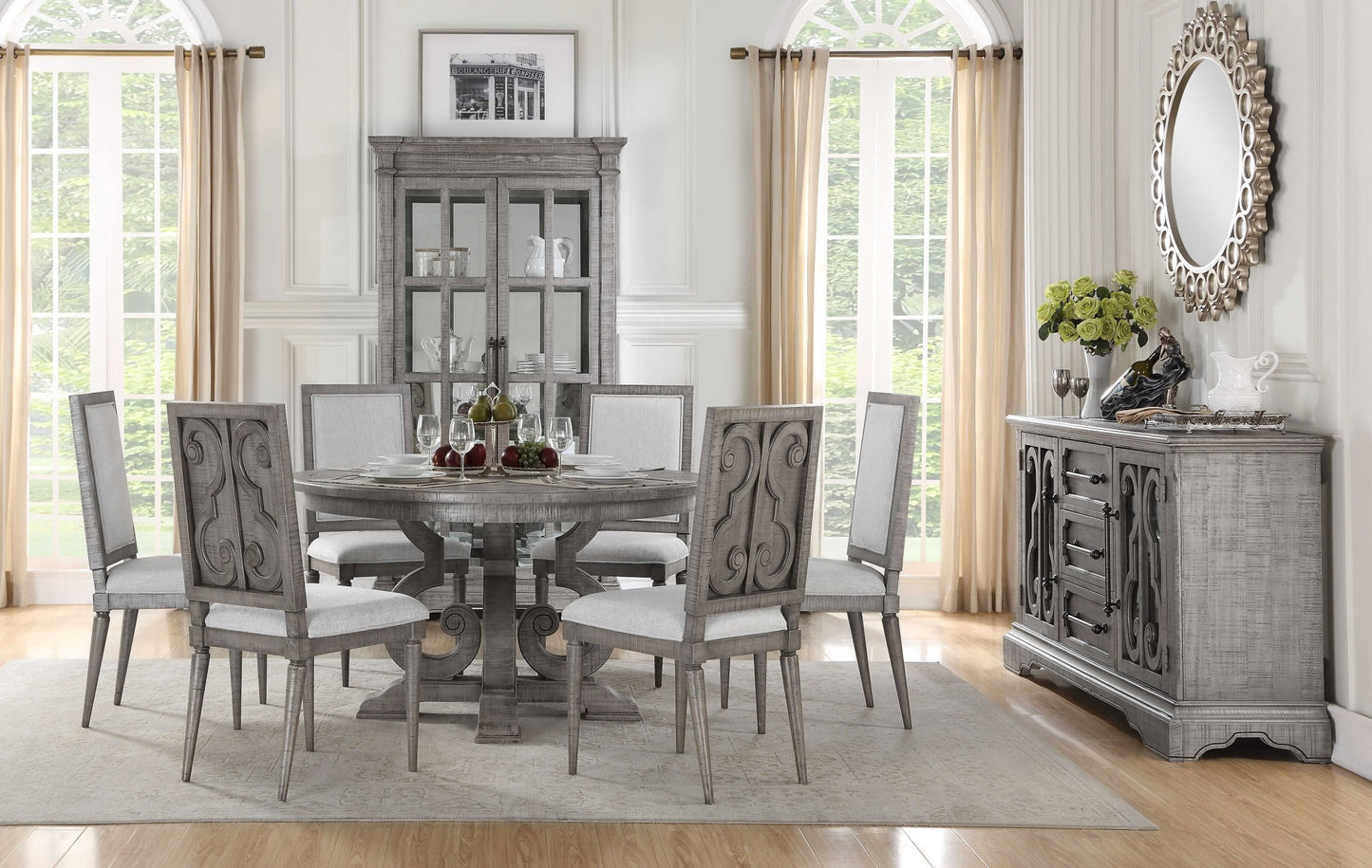 Salvaged Natural Wood Polyresin Dining Table By Homeroots - 347369 | Dining Tables | Modishstore