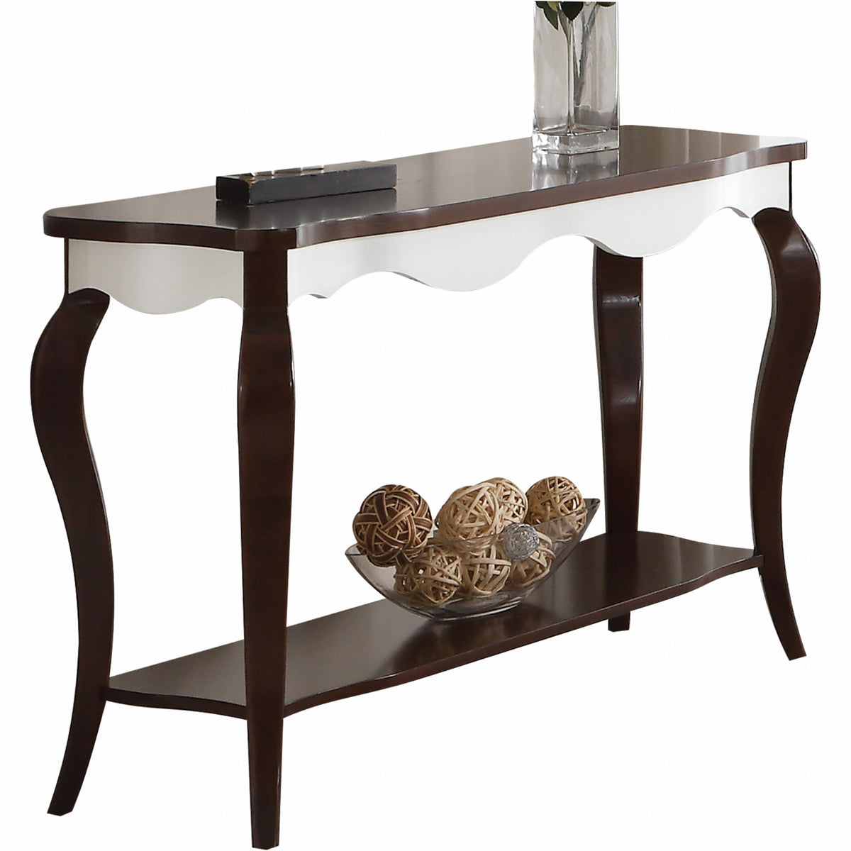 Walnut White Wood Sofa Table By Homeroots | Console Tables | Modishstore