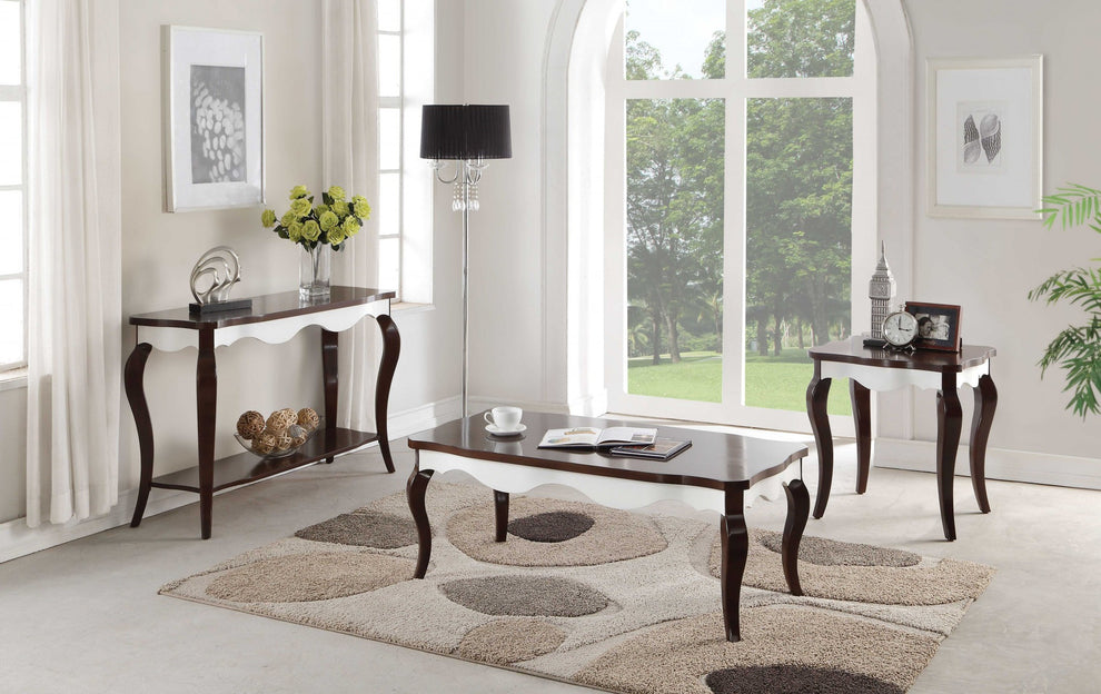 Walnut White Wood Sofa Table By Homeroots | Console Tables | Modishstore - 2