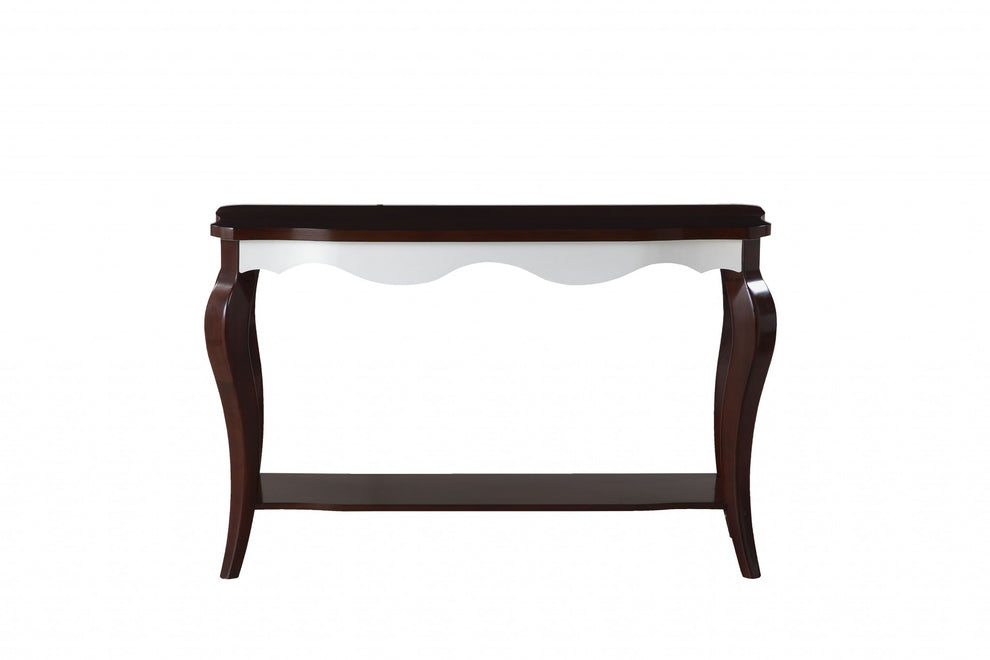 Walnut White Wood Sofa Table By Homeroots | Console Tables | Modishstore - 3