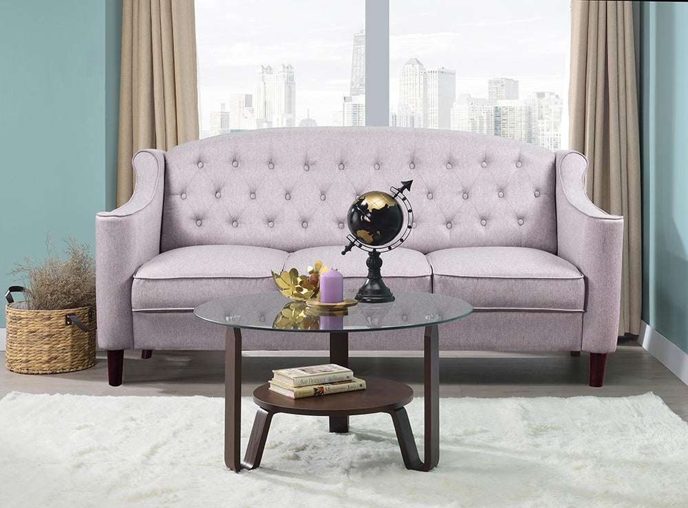 Dark Walnut Clear Glass Wood Coffee Table By Homeroots | Coffee Tables | Modishstore - 2