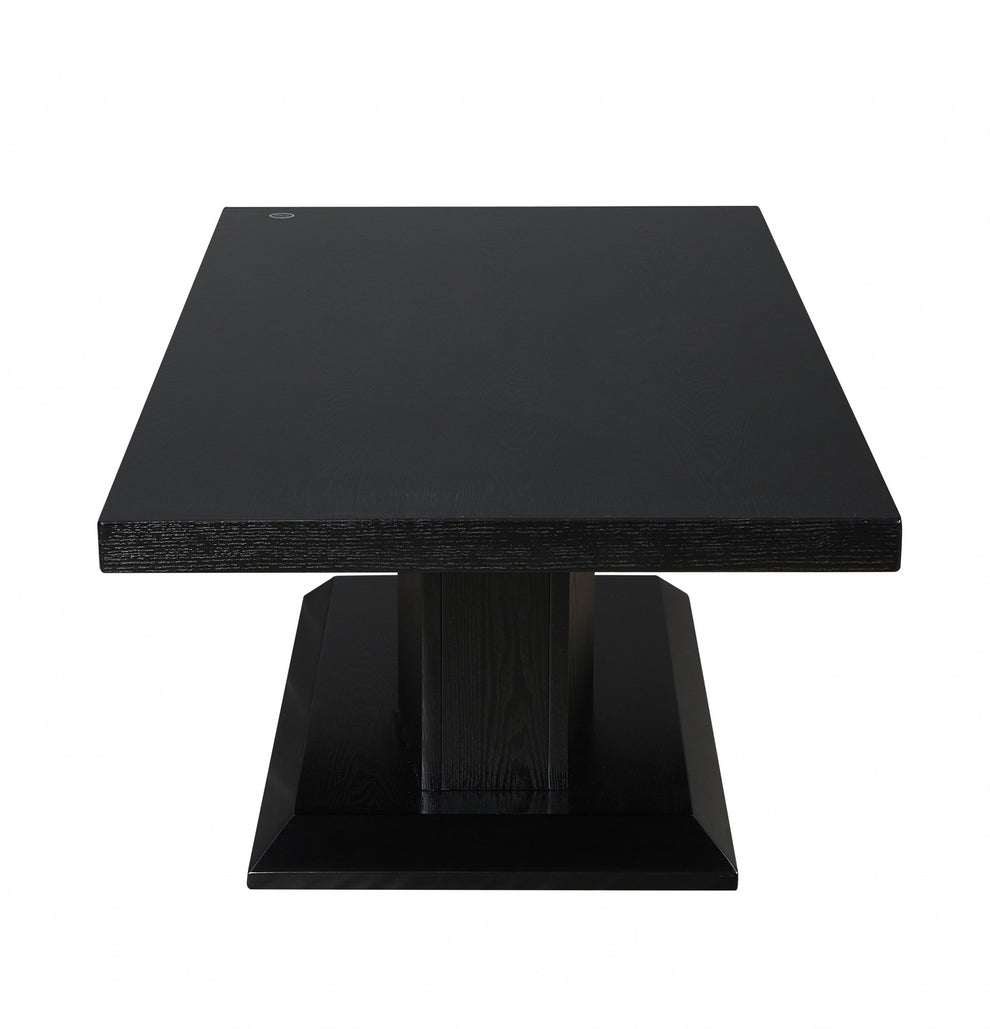Black LED Wood Glass Coffee Table By Homeroots | Coffee Tables | Modishstore - 3
