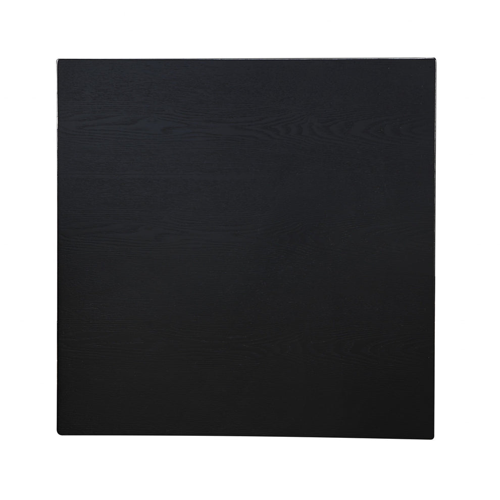 Black LED Wood Glass End Table By Homeroots | End Tables | Modishstore - 2