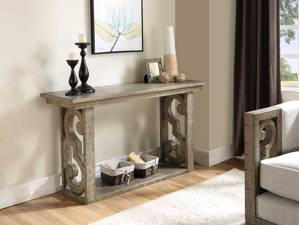 Salvaged Natural Wood Sofa Table By Homeroots | Console Tables | Modishstore - 2