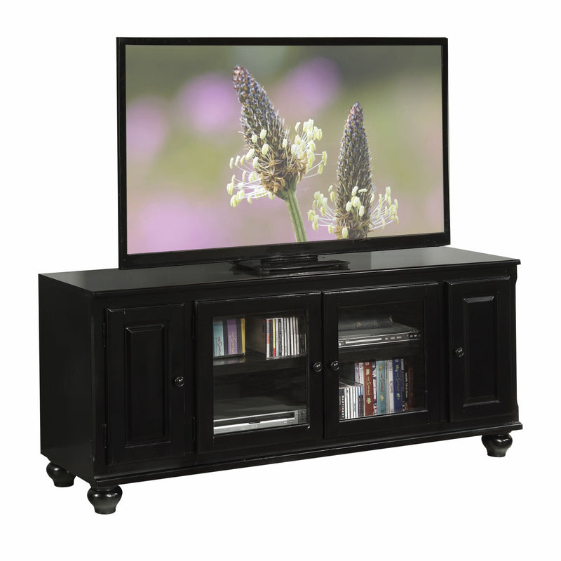 Black Wood Glass Veneer (Melamine) TV Stand By Homeroots | TV Stands | Modishstore