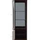 Walnut White Wood Curio Cabinet By Homeroots - 347484 | Cabinets | Modishstore - 3