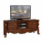 Cherry Oak Wood Poly Resin Glass TV Console By Homeroots - 347488 | TV Stands | Modishstore - 2