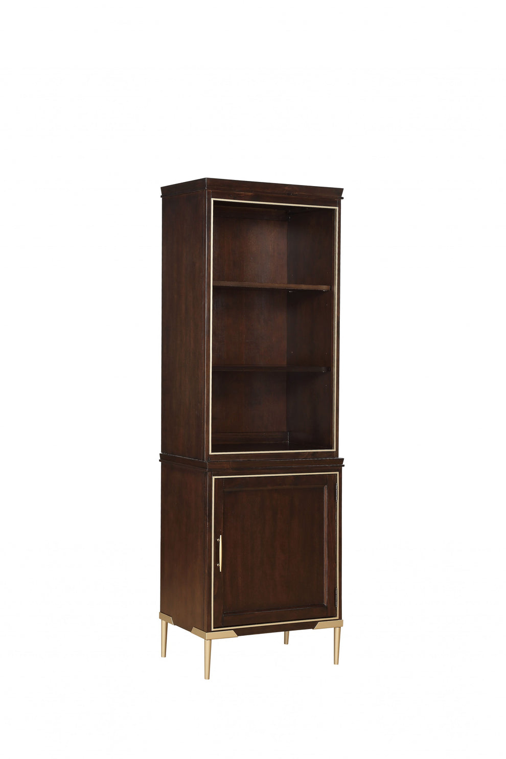 Cherry Metal Wood Entertainment Center (Set of 2) By Homeroots | Cabinets | Modishstore - 2
