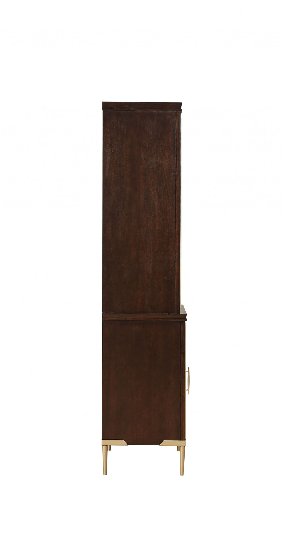 Cherry Metal Wood Entertainment Center (Set of 2) By Homeroots | Cabinets | Modishstore - 4