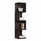 Espresso Wood Veneer (PU Paper) Bookcase Large S Shelf By Homeroots | Bookcases | Modishstore - 2