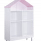 White Pink Wood Bookcase By Homeroots - 347506 | Bookcases | Modishstore