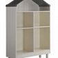 White Weathered Finish Bookcase With Gray Top By Homeroots | Bookcases | Modishstore - 2