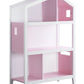 White Pink Wood Bookcase By Homeroots - 347521 | Bookcases | Modishstore - 2