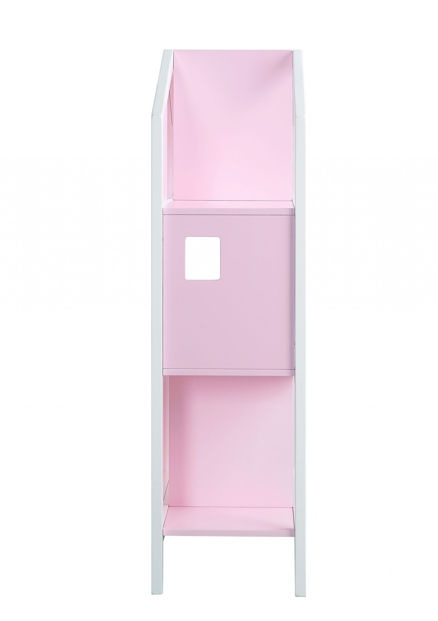 White Pink Wood Bookcase By Homeroots - 347521 | Bookcases | Modishstore - 3